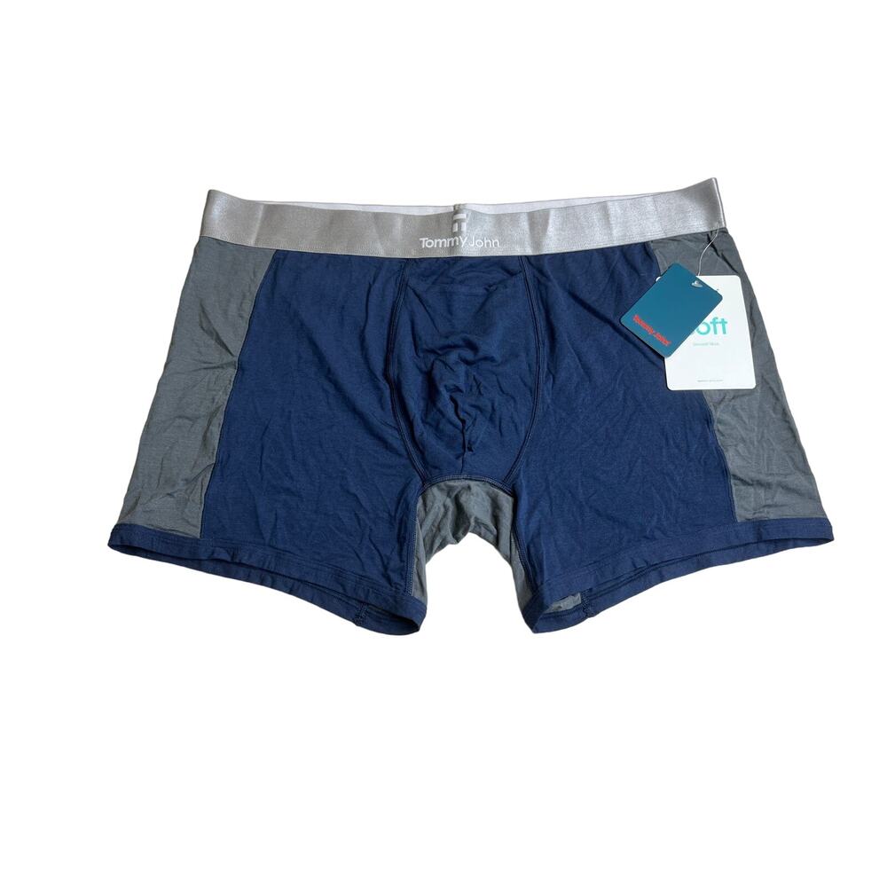 2-80 TOMMY JOHN Men's NWT Underwear Boxer Brief Trunks Soft Second Skin Blue 2XL